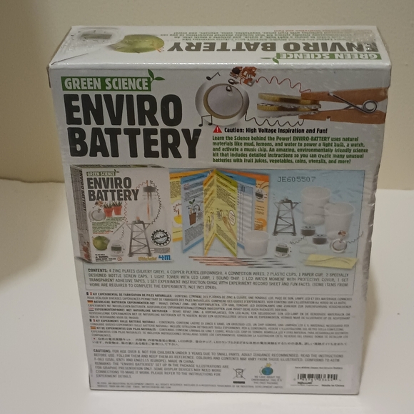 New Green Science Enviro Battery Kit Factory Sealed Home School Projects - Picture 12 of 13